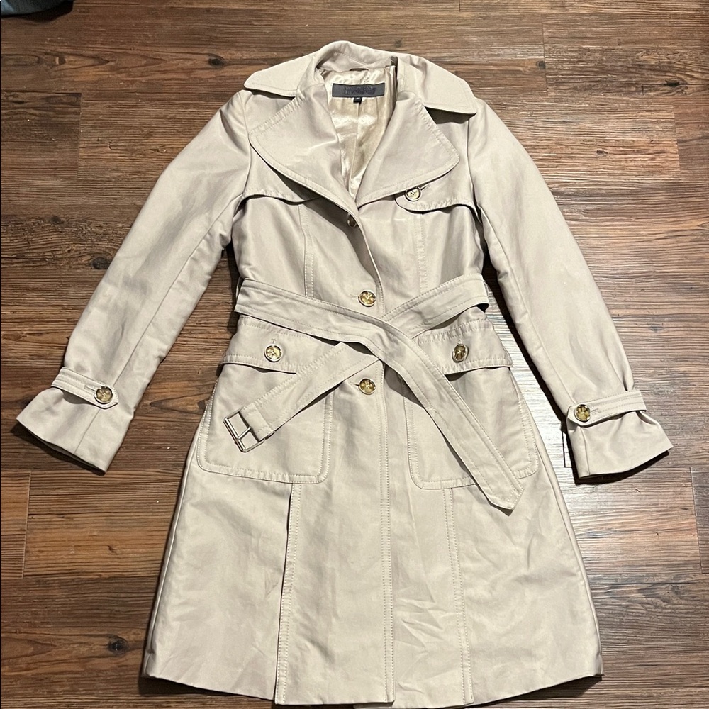 Kenneth Cole Reaction Beige Trench Coat